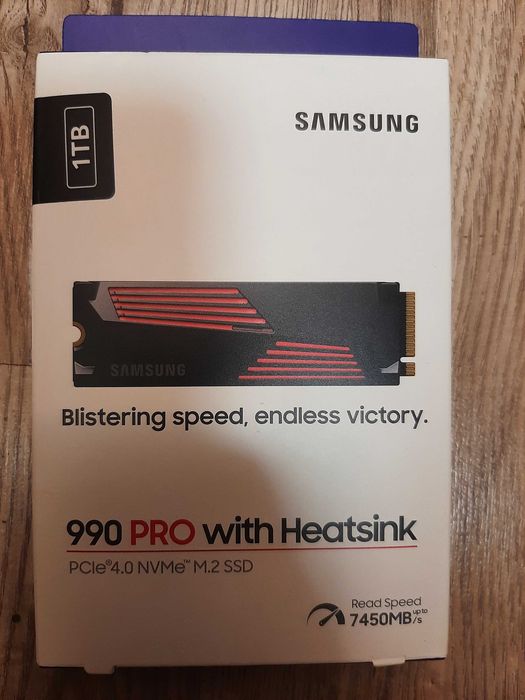 Dysk SSD NVMe M.2 Samsung 990 Pro 1TB NOWY z Radiatorem!