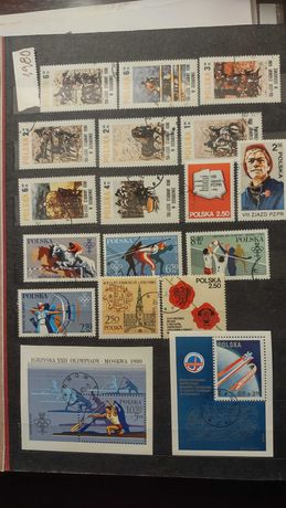 znaczki polskie 1980r.