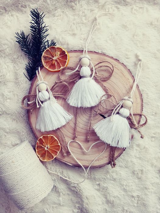 Makramowe aniolki handmade