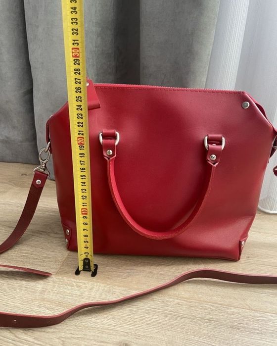 Сумка сумочка червона шкіряна шкіра