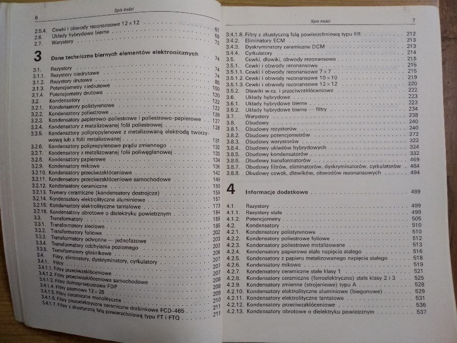 Podzespoły elektroniczne. Elementy bierne