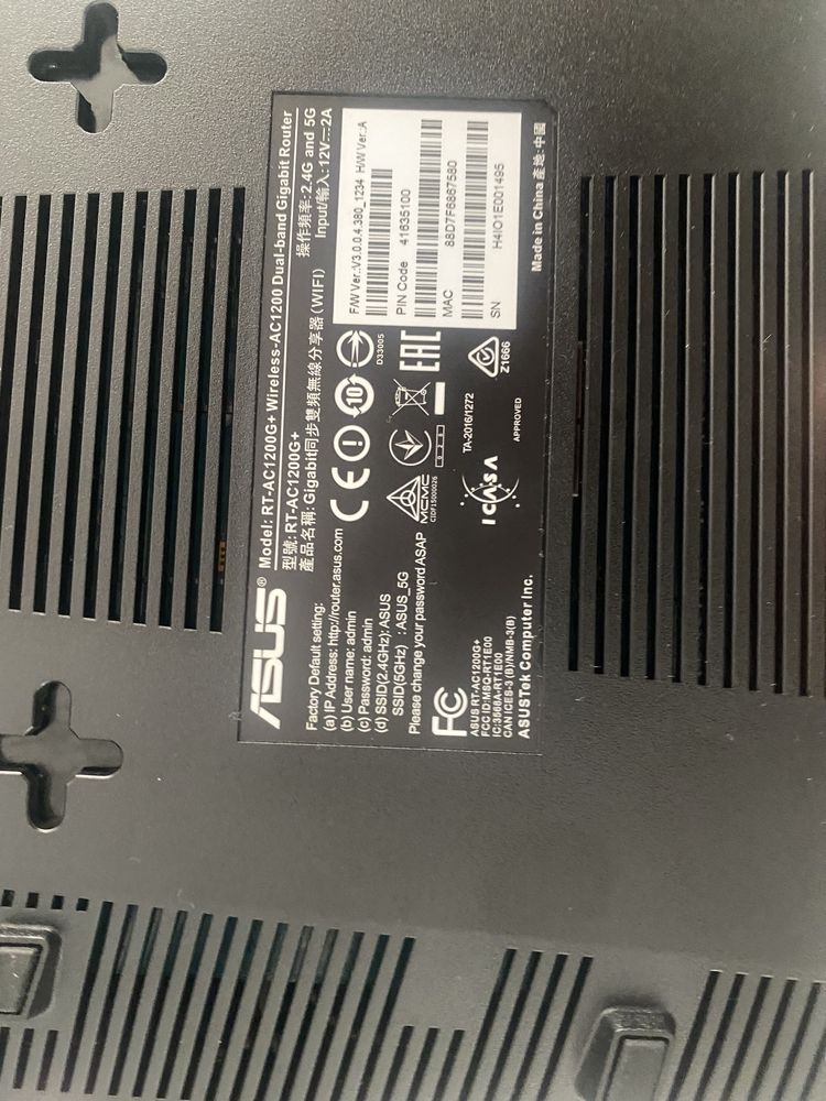 Router Asus RT- AC1200G+ C/novo