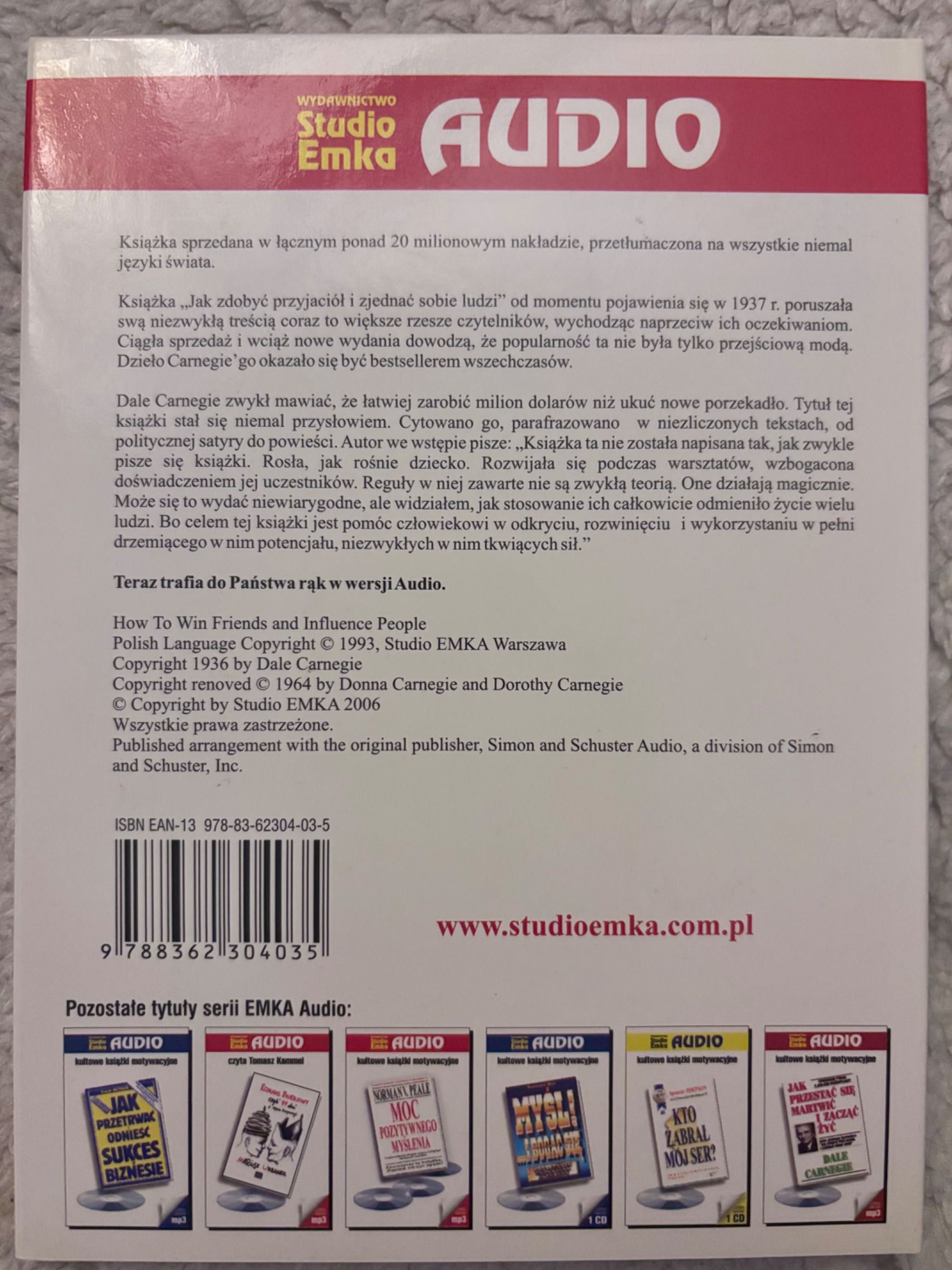 „Jak zdobyć przyjaciół i zjednać sobie ludzi” D. Carnegie MP3