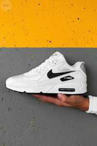 Кроссовки Nike Air Max 90 White/Black Swoosh