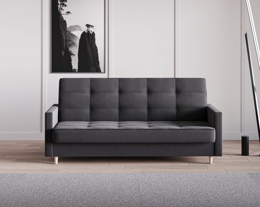 Tania sofa LUMO z funkcją spania i pojemnikiem na pościel