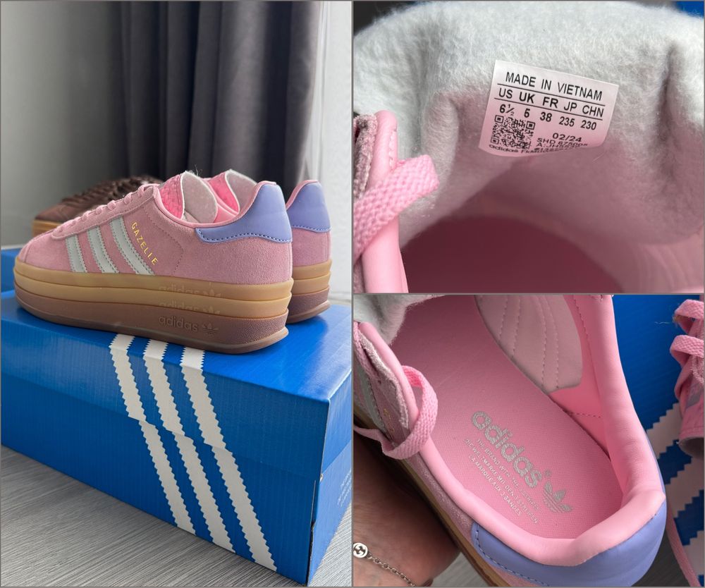 Оригинальные Adidas Gazelle Bold Icey Pink Auburn (NEW IN BOX)