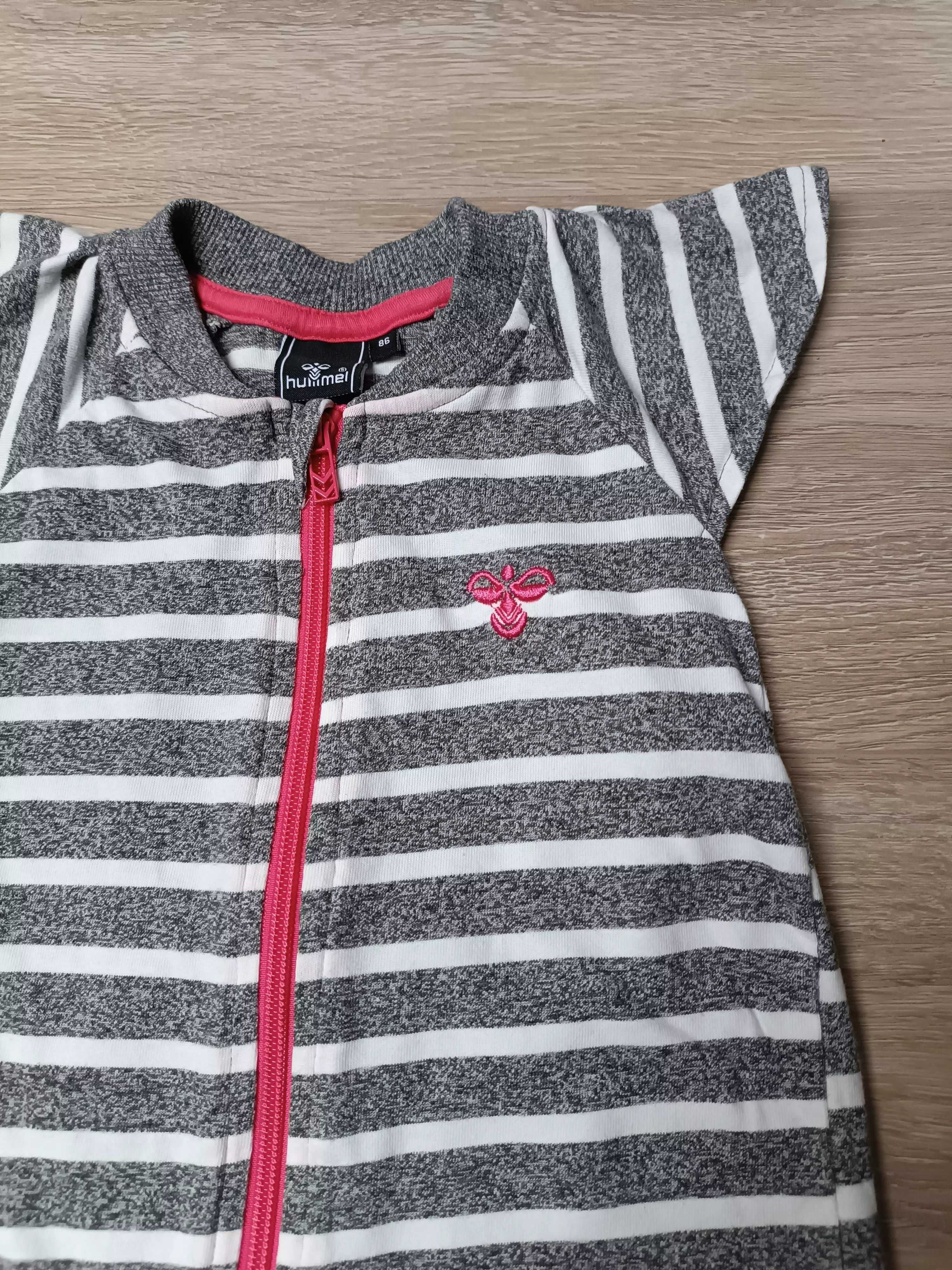 Rampers kombinezon szary melanż bawełna 'Hummel' 86
