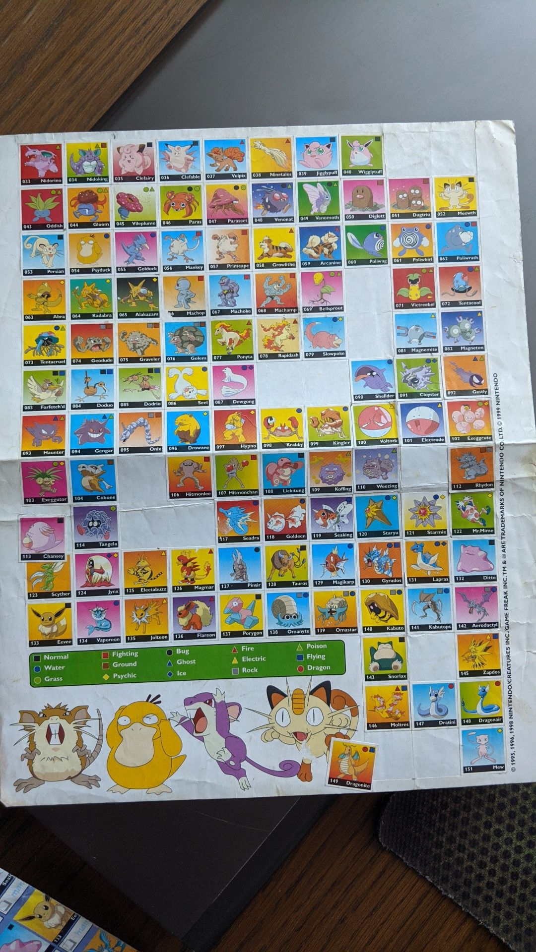 Stare Kolekcjonerskie Naklejki z Pokemonami
