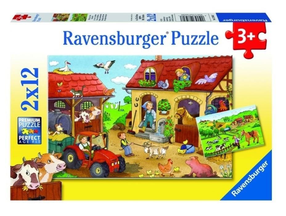 Puzzle 2x12 Życie Na Wsi, Ravensburger