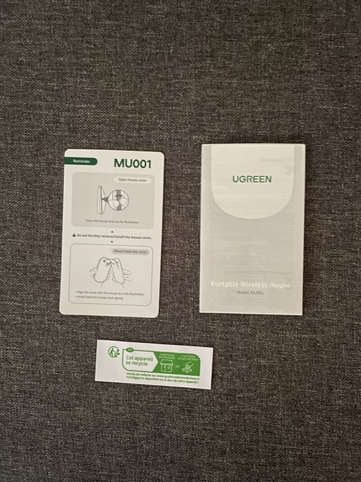 Бездротова безшумна миша Ugreen portable Wireless Grey