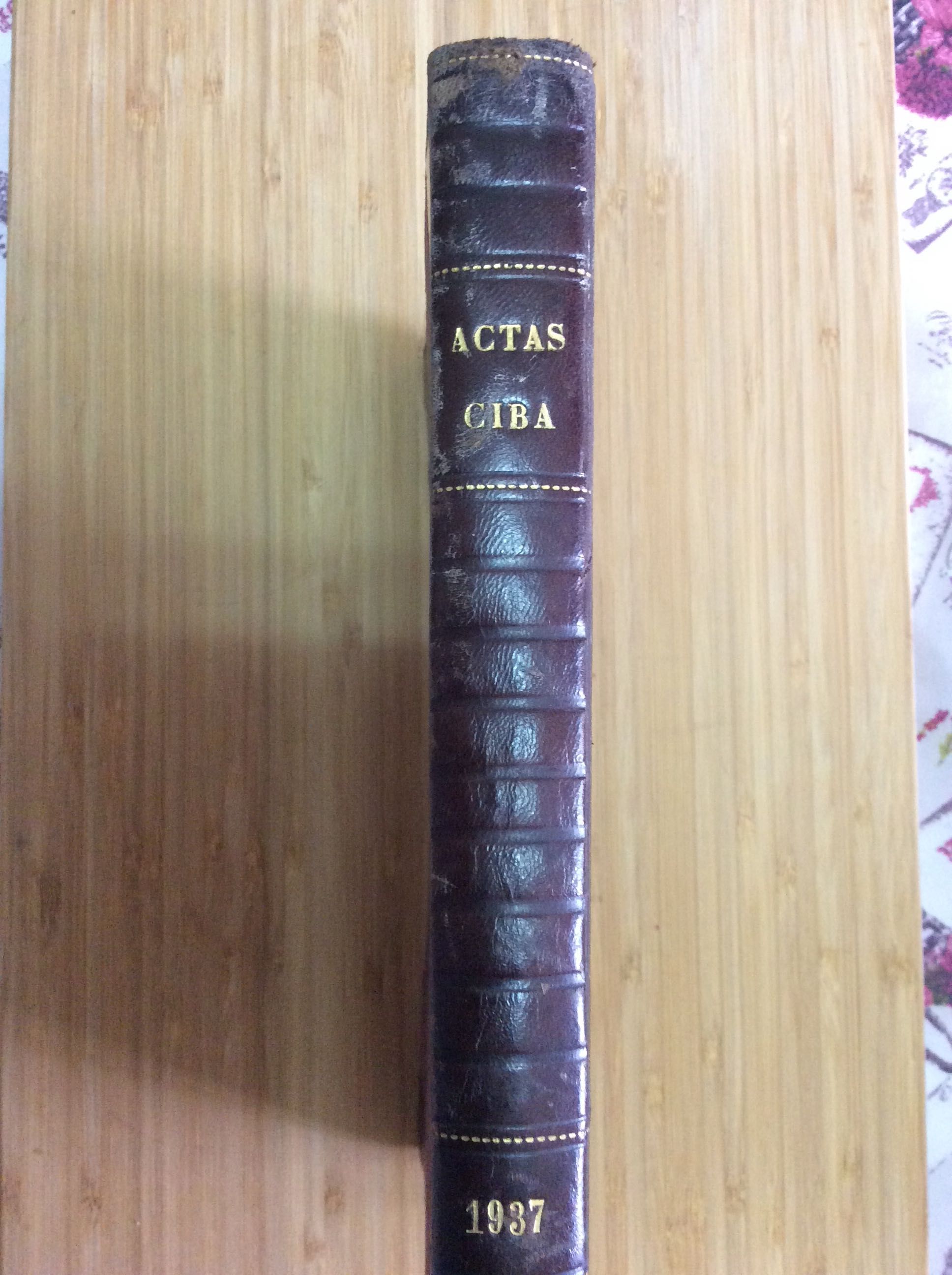 ACTAS CIBA 1937 encadernação bial