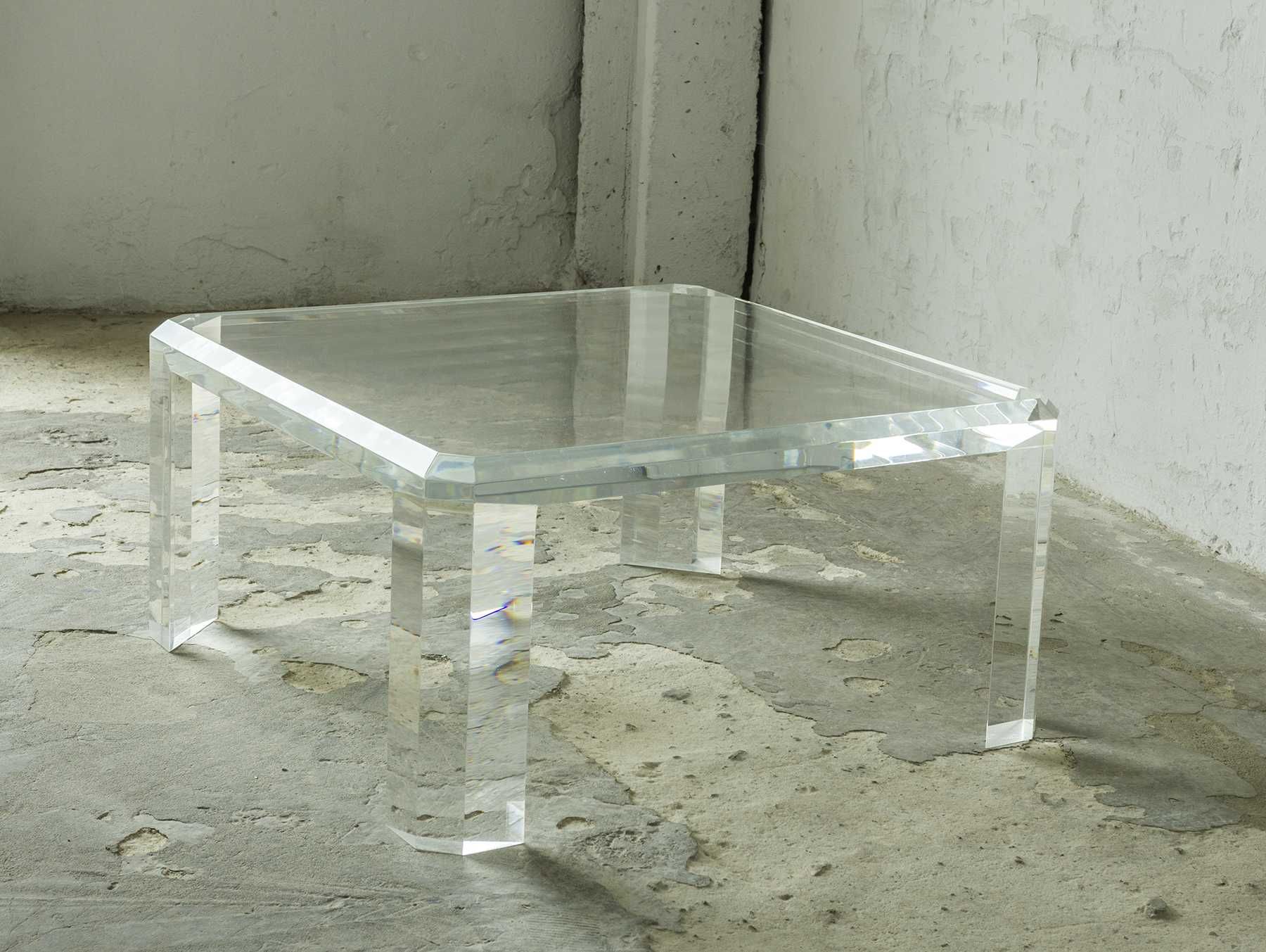 Stolik kawowy akrylowy pleksi plexi pleksa design vintage lata 60 70