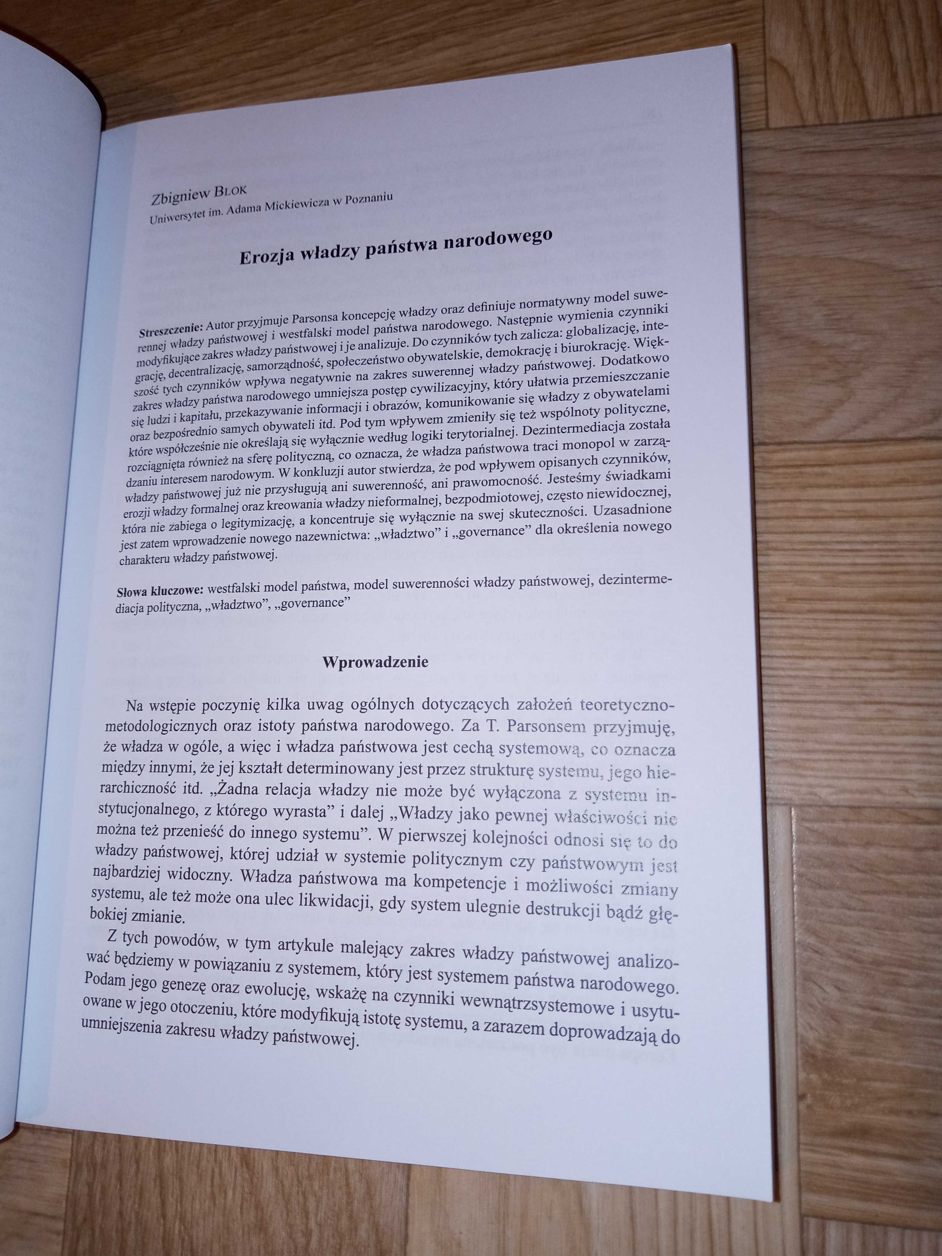 Współczesne oblicza władzy politycznej. M.Rachwała. UAM