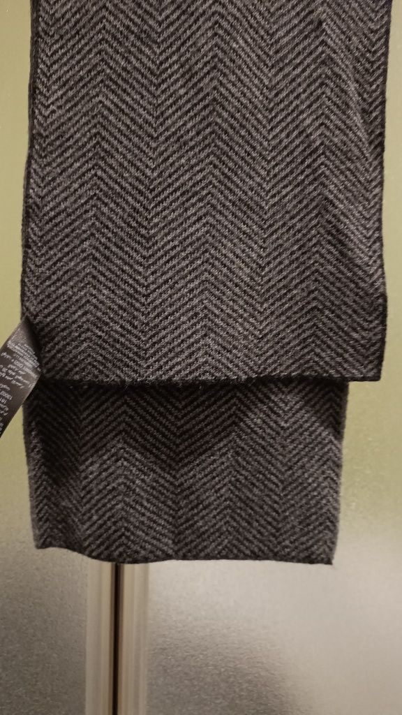 Brytyjski elegancki długi szal wełniany, Uniseks, 47% Wełna, 188x20 cm