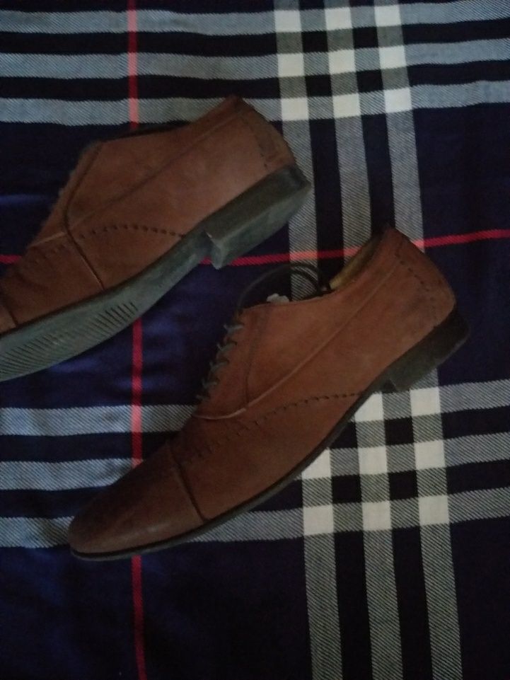 Мужские туфли, коричневого цвета, нубук
