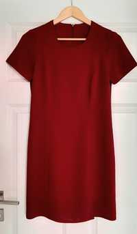 Krótka sukienka burgundowa 38