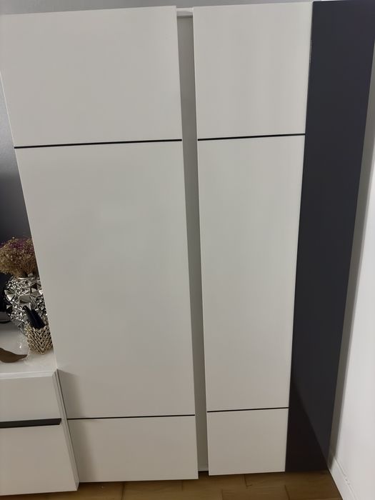 Móvel branco e cinzento com LED como Novo conforama