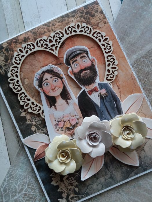 Kartka na Ślub lub Rocznicę Ślubu. Na wesoło.