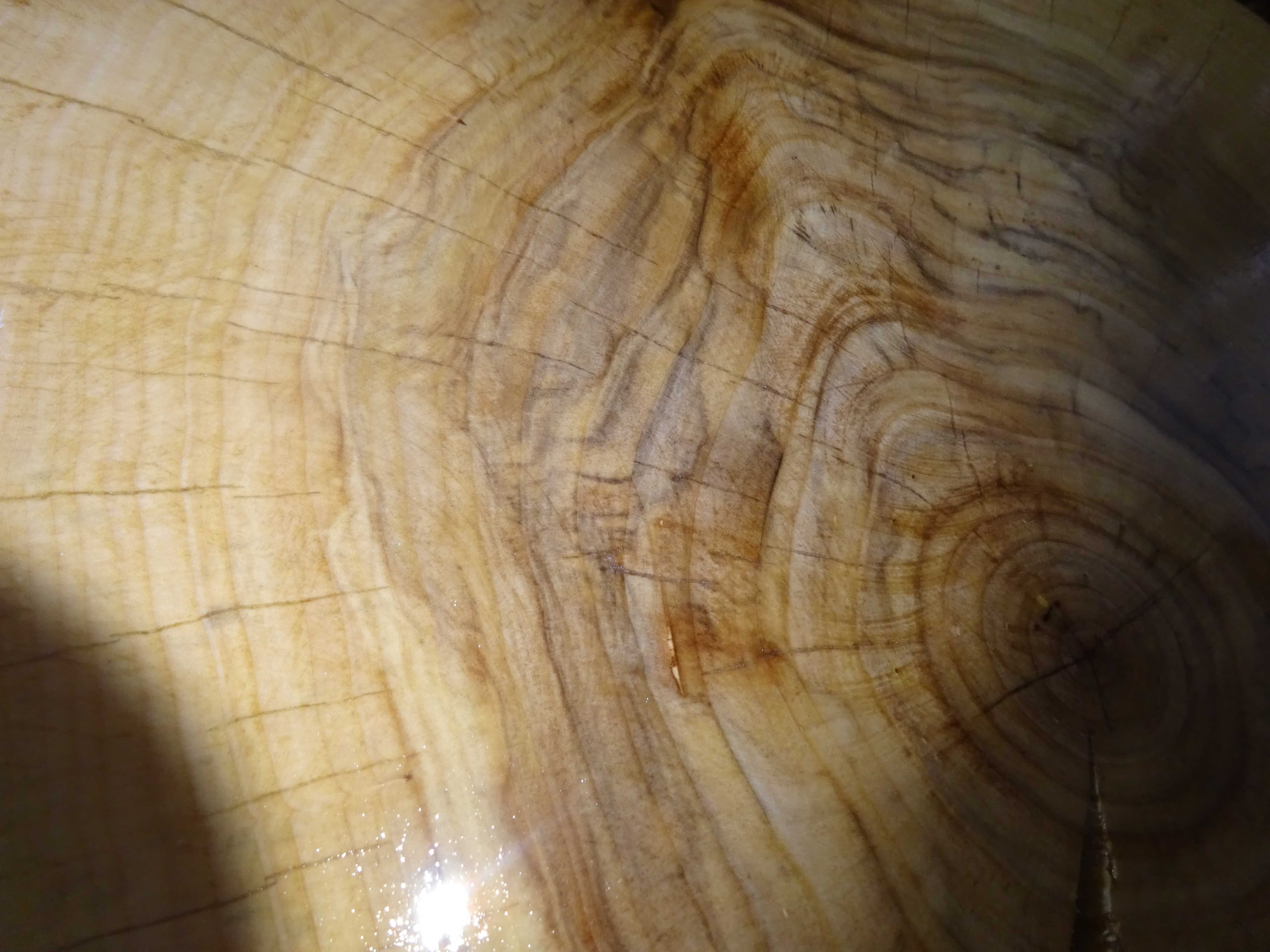 piękny drewniany stół stolik kawowy ogrodowy do domu z drzewa 62 cm