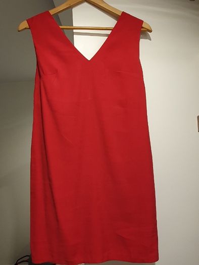 vestido vermelho pormenor costas MANGO