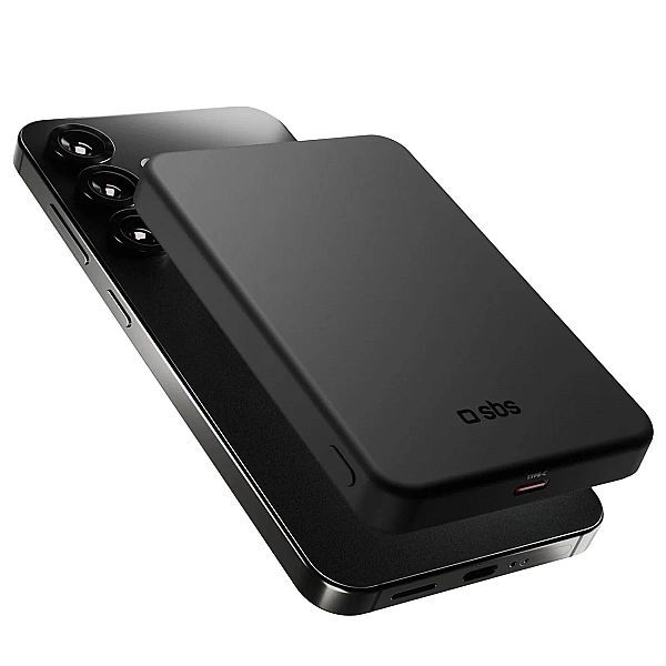 Powerbank SBS Mag Power Qi2/5000 mAh kompatybilny z MagSafe - czarny