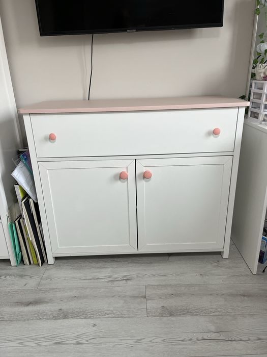 Komplet meblowy Luna dla dziewczynki szafa regał komoda