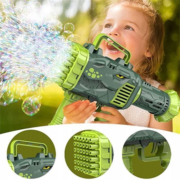 Pistolet do baniek mydlanych BAZOOKA Generator dla Dzieci + Płyn