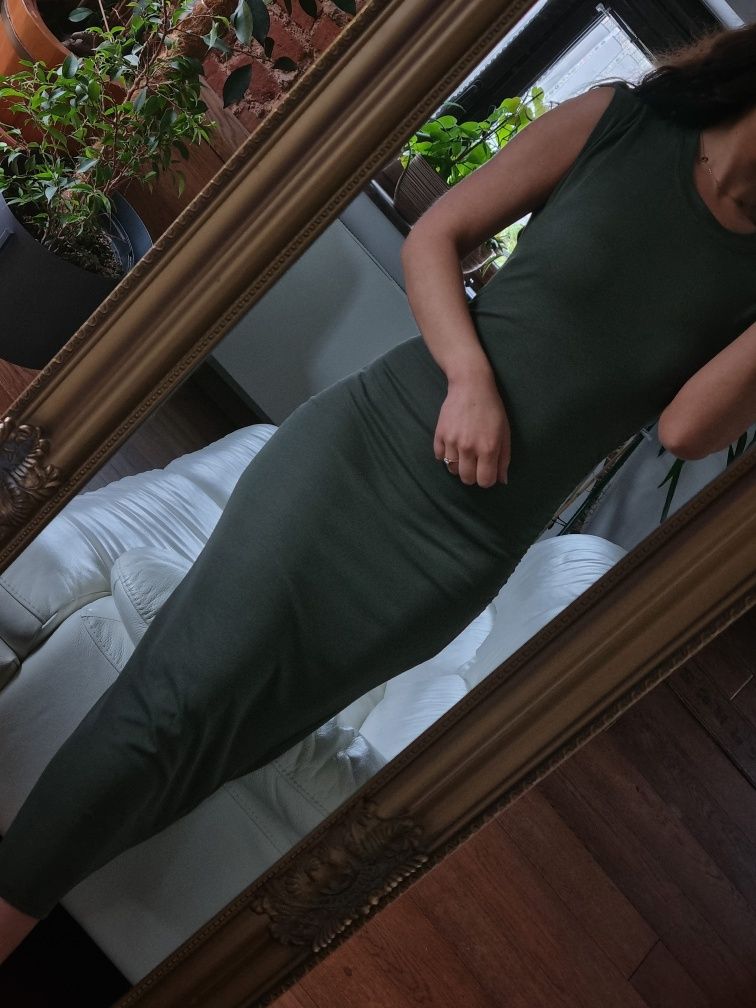 Midi sukienka KHAKI Amisu r. S