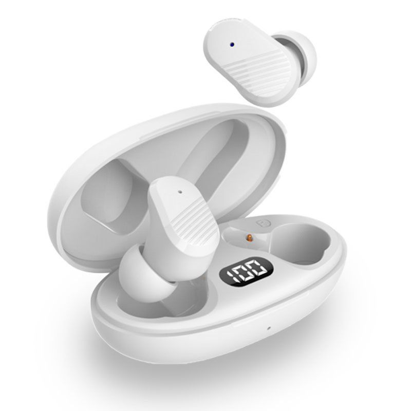 Auscultadores estéreo Bluetooth Dual Pod Feel Branco