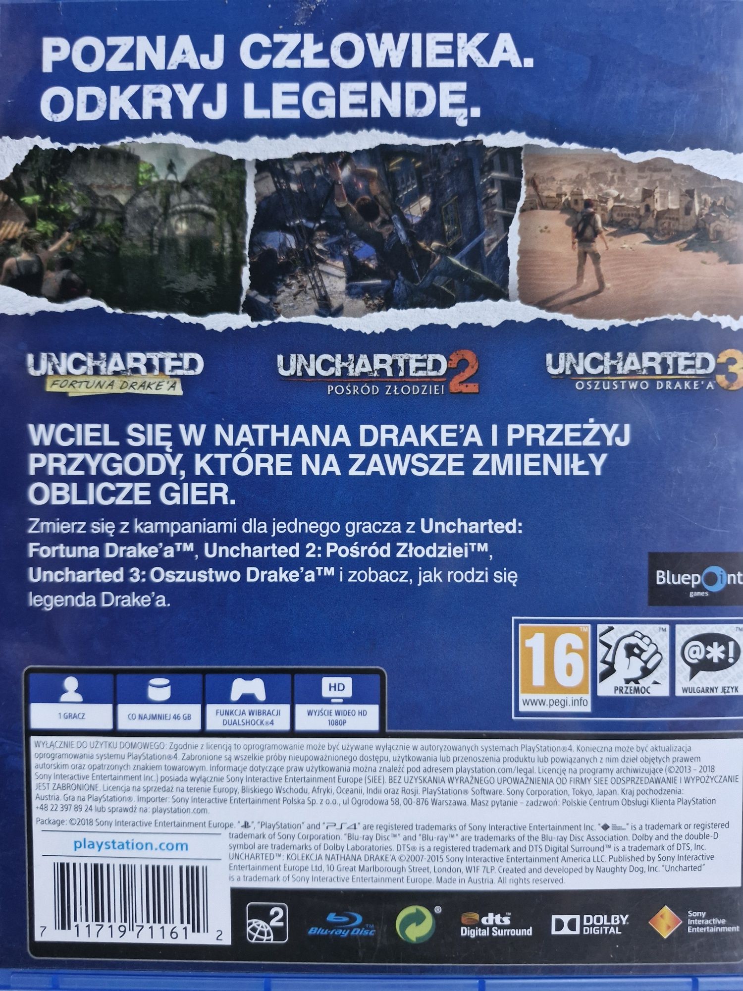 Uncharted Kolekcja - 3 gry na PS4