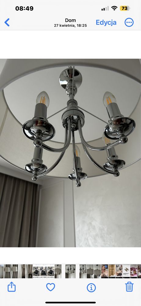 Lampa sufitowa biała