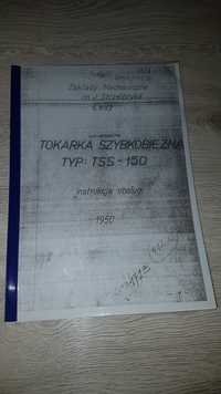 Tokarka TSS-150 DTR Instrukcja Obsługi Strzelczyk Jotes Łódz