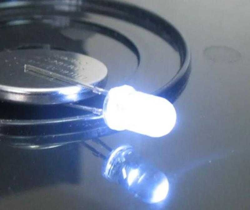 Світлодіод white LED diode білий та яскравий 5 мм 100 штук