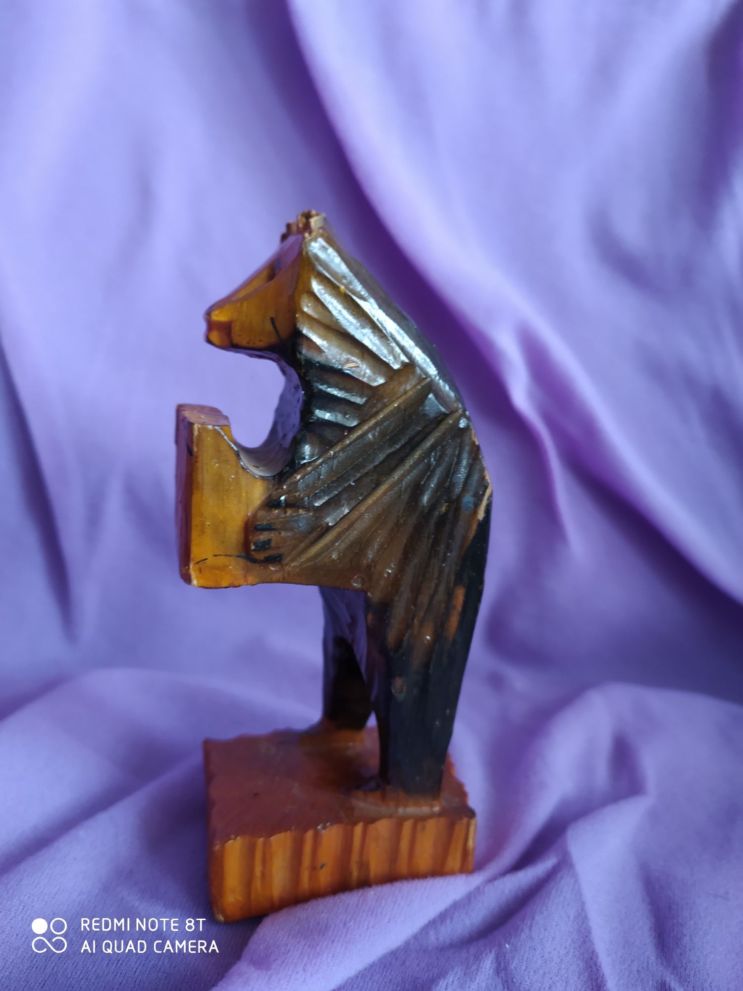 Статуэтка деревянная, медведь, СССР
