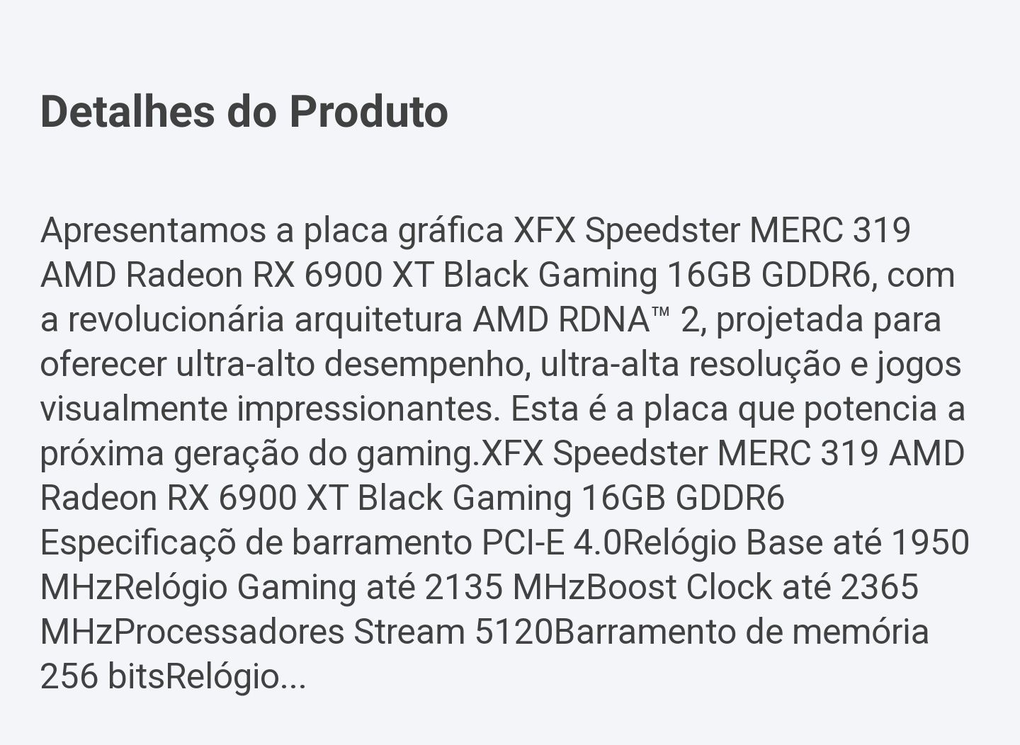 Gráfica AMD XFX 6900XT Merc