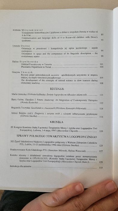 Czasopismo "Logopedia" PTL tom 24 1997