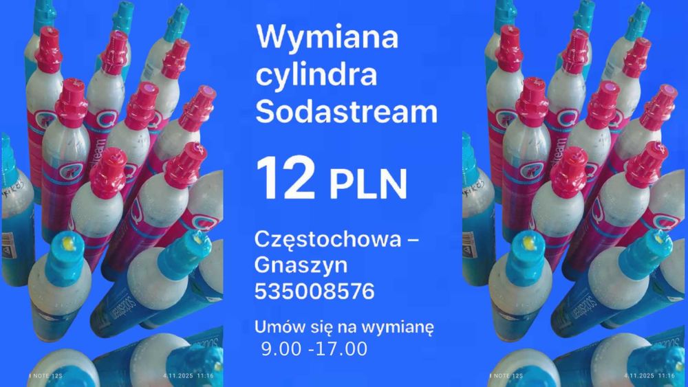 wymiana i napełnianie butli typu sodastream - również dla biznesu -