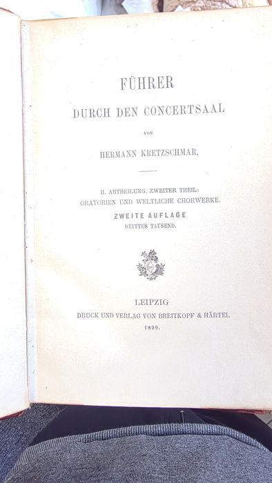 Антикварні книги: "Путівник по концертному залу" Г. Кречмара, 2 томи (