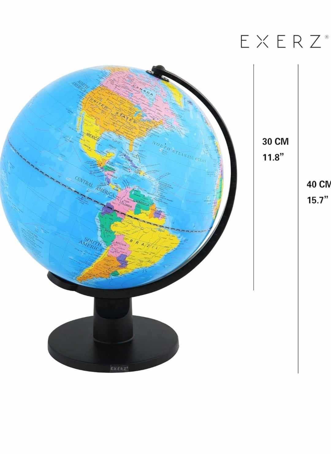 Exerz 30 cm edukacyjny globus obrotowy