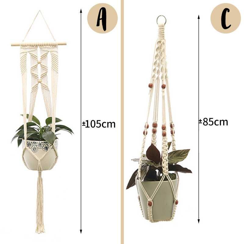 Decoração/suporte em Macramé