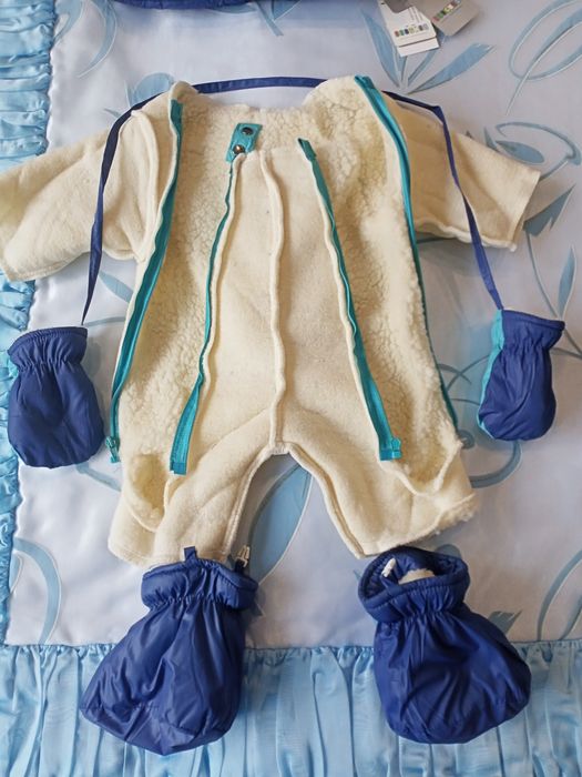 Комбінезон-конверт для малюків з хутровою підстібкою