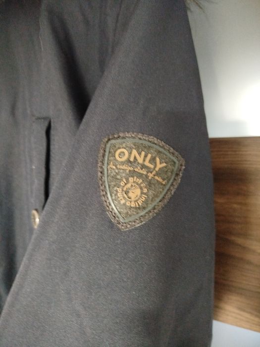 Granatowa kurtka parka only L przejściowa