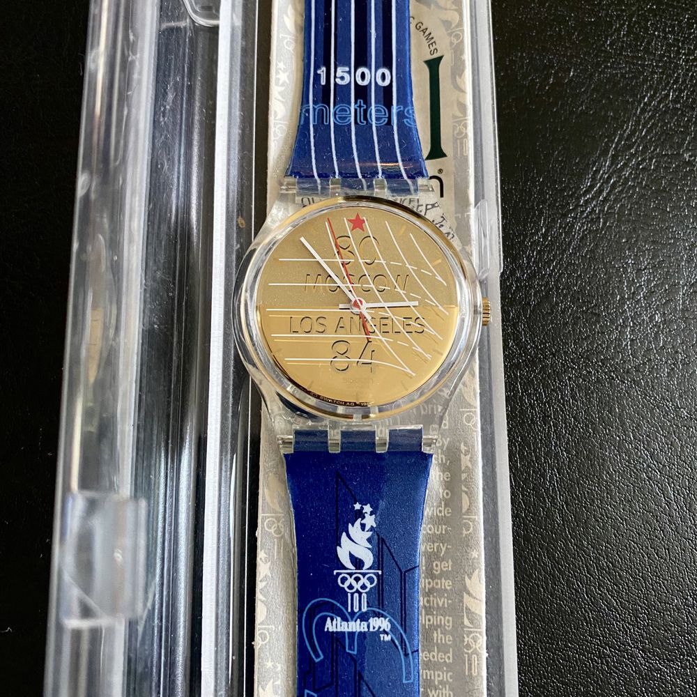 Swatch zegarek kolekcjonerski Olimpiada Moskwa 80 Los Angeles 84 NOWY