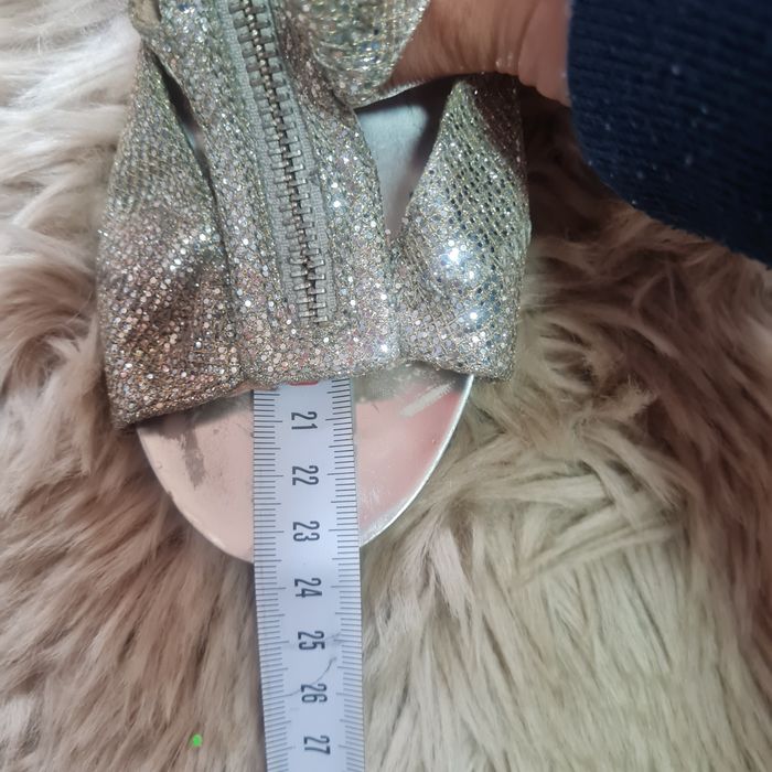 Michael Kors srebrne szpilki sandałki na obcasie 37