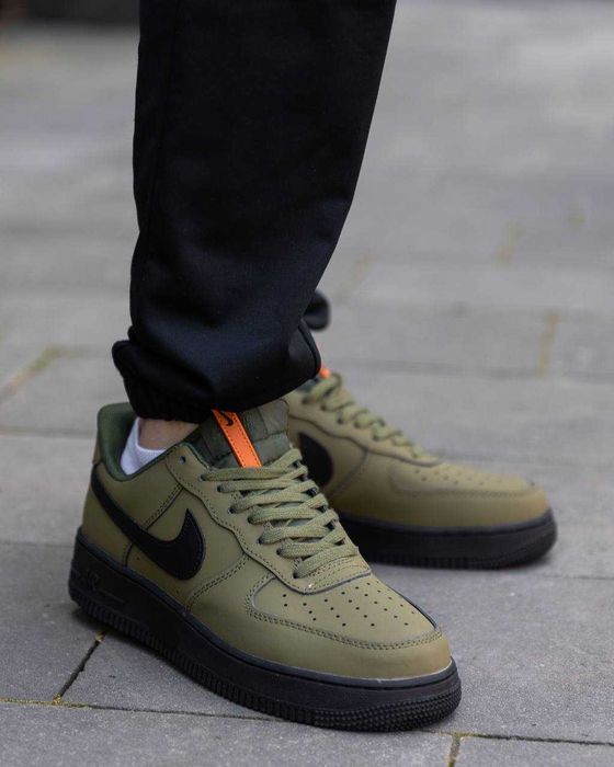 Кросівки Nike Air Force 1 07 Low Khaki/Black/Orange premium i96