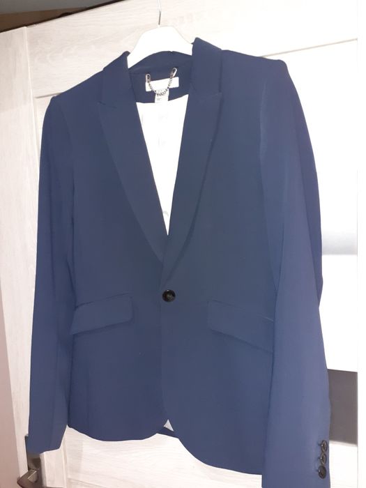 Marynarka żakiet H&M granatowy 36 jak nowy