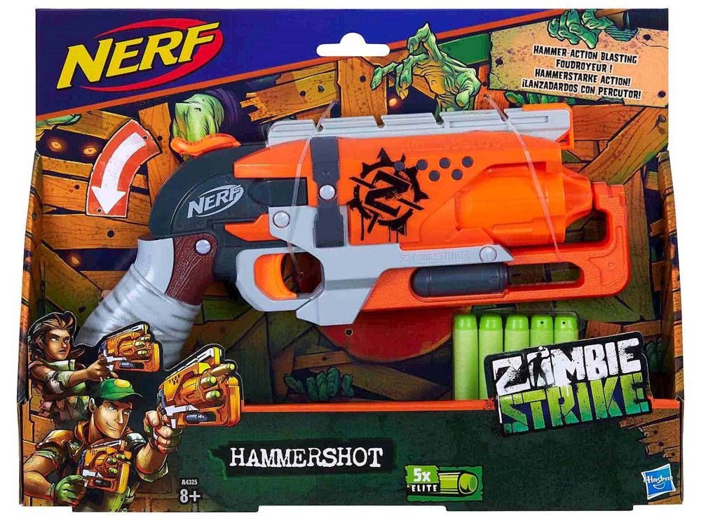 Nerf Zombie Strike Hammer Pistolet +5 Naboi Za4579
