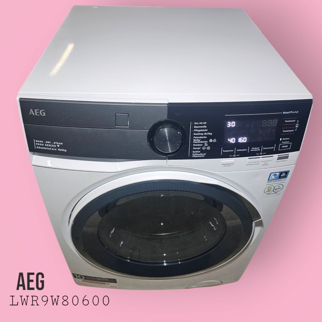 Pralko-suszarka z pompą ciepla AEG LWR9W80600 SERIA 9000; WiFi