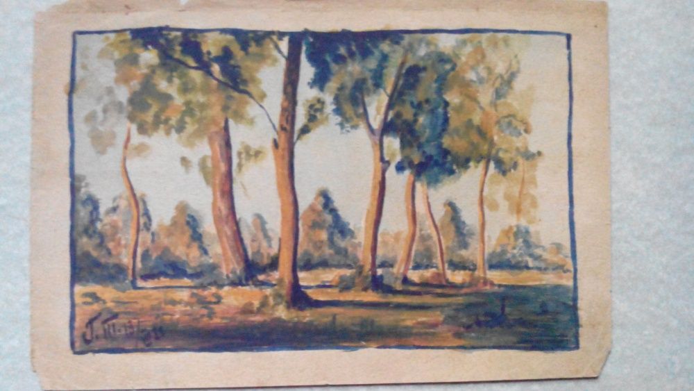 Г.Троицкий 1929г. пейзаж акварель