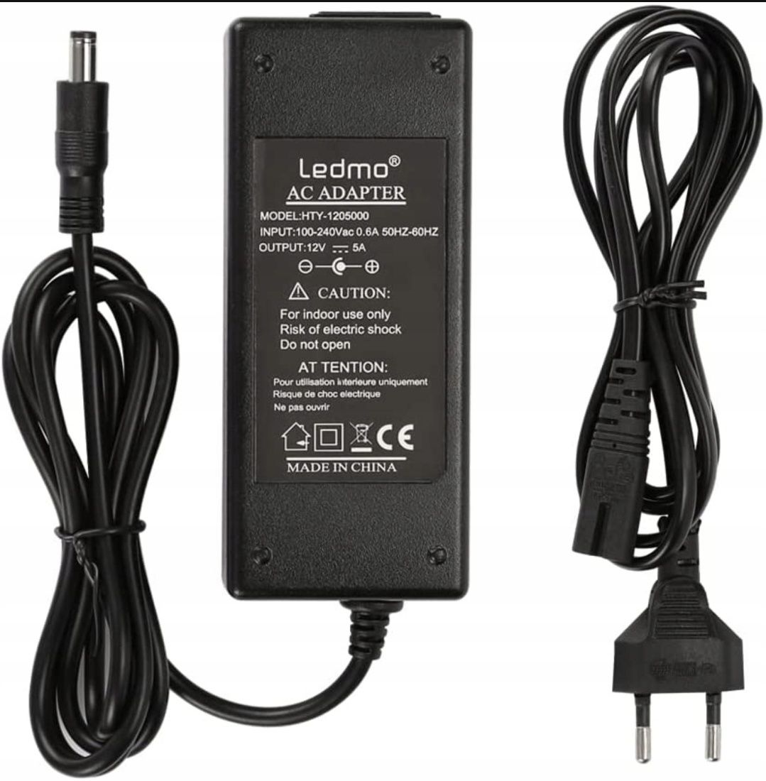 Zasilacz Ledmo HTY-1200, 12V 5A do taśmy LED